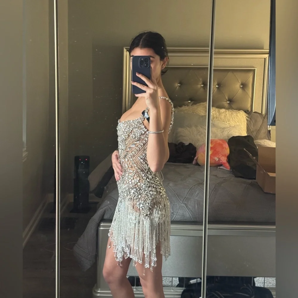 Corset dress with crystals and stones - Picture 5 of 6